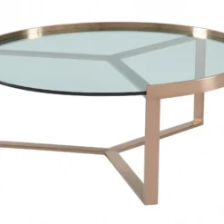 Tables Basses Gigognes En Verre Trempé Et Acier Inoxydable - Transparent Et Cuivré - BASERI 17 Tables Basses Gigognes En Verre Trempé Et Acier Inoxydable - Transparent Et Cuivré - BASERI -Pas Cher Mobiliora Magasin table basse 12349007