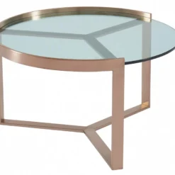 Tables Basses Gigognes En Verre Trempé Et Acier Inoxydable - Transparent Et Cuivré - BASERI 18 Tables Basses Gigognes En Verre Trempé Et Acier Inoxydable - Transparent Et Cuivré - BASERI -Pas Cher Mobiliora Magasin table basse 12349011