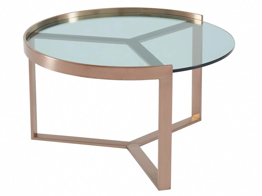 Tables Basses Gigognes En Verre Trempé Et Acier Inoxydable - Transparent Et Cuivré - BASERI 9 Tables Basses Gigognes En Verre Trempé Et Acier Inoxydable - Transparent Et Cuivré - BASERI – Image 7