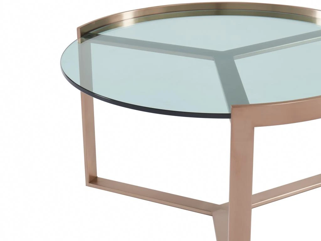 Tables Basses Gigognes En Verre Trempé Et Acier Inoxydable - Transparent Et Cuivré - BASERI 11 Tables Basses Gigognes En Verre Trempé Et Acier Inoxydable - Transparent Et Cuivré - BASERI – Image 9