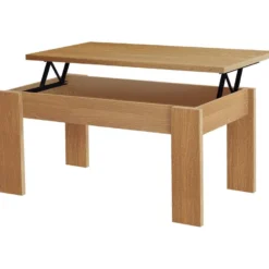Table Basse Pliante 51/63X105X55Cm Merisier - Venprodin