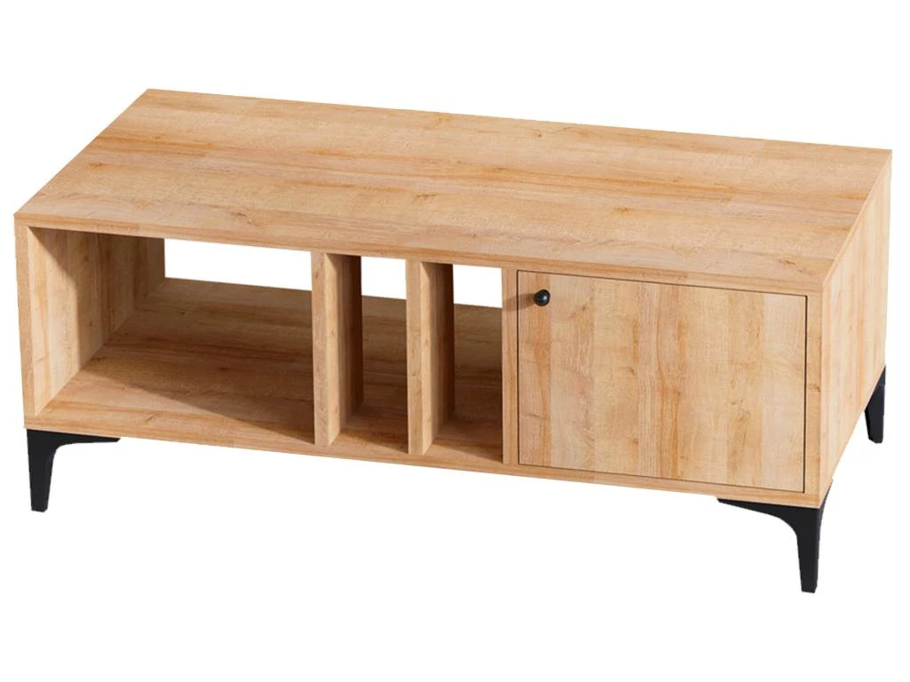 Table Gigognes Nilo Design 100% Panneau De Particules Plaqué Mélaminé En Couleur Chêne. 100x47x50 Cmcm 6 Table Gigognes Nilo Design 100% Panneau De Particules Plaqué Mélaminé En Couleur Chêne. 100x47x50 Cmcm – Image 4