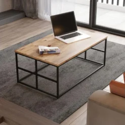 Table D’appoint Tajo Design Panneau De Particules Plaqué Mélaminé En Couleur Atlantic Pino. 100x40x60cm 9 Table D’appoint Tajo Design Panneau De Particules Plaqué Mélaminé En Couleur Atlantic Pino. 100x40x60cm -Pas Cher Mobiliora Magasin table basse 12358633