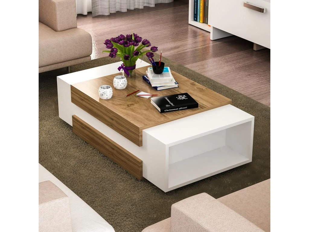 Table D’appoint Sena Design Panneau De Particules Plaqué Mélaminé Nn Couleur Blanc Bois. 110x31x57 Cmcm 5 Table D’appoint Sena Design Panneau De Particules Plaqué Mélaminé Nn Couleur Blanc Bois. 110x31x57 Cmcm – Image 3