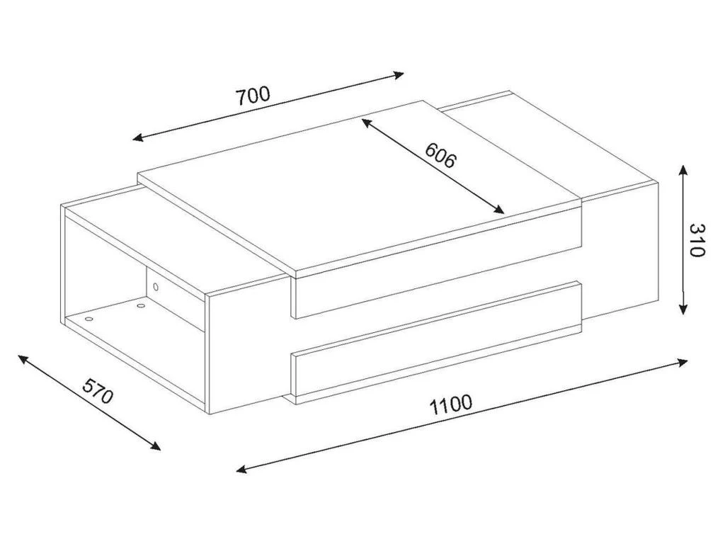 Table D’appoint Sena Design Panneau De Particules Plaqué Mélaminé Nn Couleur Blanc Bois. 110x31x57 Cmcm 6 Table D’appoint Sena Design Panneau De Particules Plaqué Mélaminé Nn Couleur Blanc Bois. 110x31x57 Cmcm – Image 4