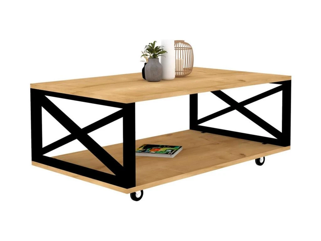 Table D’appoint Tajo Design Panneau De Particules Plaqué Mélaminé En Couleur Atlantic Pino. 98x33,6x60cm 3 Table D’appoint Tajo Design Panneau De Particules Plaqué Mélaminé En Couleur Atlantic Pino. 98x33,6x60cm