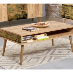 Table D’appoint Tajo Design Panneau De Particules Plaqué Mélaminé En Couleur Atlantic Pino. 110x45x60cm 7 Table D’appoint Tajo Design Panneau De Particules Plaqué Mélaminé En Couleur Atlantic Pino. 110x45x60cm -Pas Cher Mobiliora Magasin table basse 12358745
