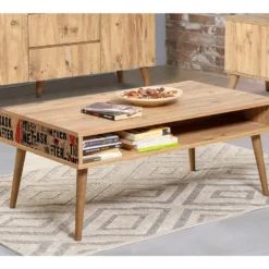 Table D’appoint Tajo Design Panneau De Particules Plaqué Mélaminé En Couleur Atlantic Noir. 110x45x60cm -Pas Cher Mobiliora Magasin table basse 12358825