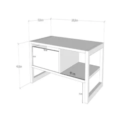 Tables Basses Tajo, Structure Et Le Support Fabriquées En Métal En Couleur Pin Atlantique Noir. 105x40x55cm -Pas Cher Mobiliora Magasin table basse 12358883