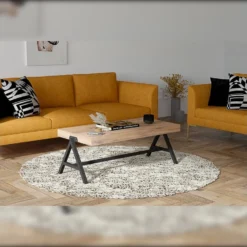 Table D’appoint Tajo Design Panneau De Particules Plaqué Mélaminé En Couleur Atlantic Noir. 105x48x53cm -Pas Cher Mobiliora Magasin table basse 12358943