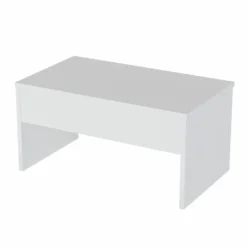 Table D’appoint Sena Design Panneau De Particules Plaqué Mélaminé En Couleur Blanc. 90x52x45cm