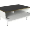 Table D’appoint Tamesis Design Panneau De Particules Plaqué Mélaminé En Couleur Blanc Or Noir. 90x60x42,3cm -Pas Cher Mobiliora Magasin table basse 12358993
