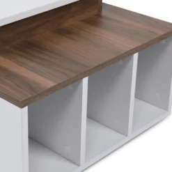 Table D’appoint Sena Design Panneau De Particules Plaqué Mélaminé En Couleur Blanc Nogal. 90x37,4x60cm -Pas Cher Mobiliora Magasin table basse 12359073