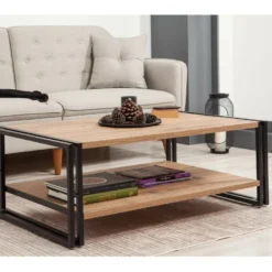 Tables Basses Tajo, Structure Et Le Support Fabriquées En Métal En Couleur Pin Atlantique Noir. 110x40x70cm 9 Tables Basses Tajo, Structure Et Le Support Fabriquées En Métal En Couleur Pin Atlantique Noir. 110x40x70cm -Pas Cher Mobiliora Magasin table basse 12359185