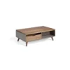 Table Basse Relevable 1 Tiroir Noyer/Laque Moka - AMBES -Pas Cher Mobiliora Magasin table basse 12405519