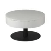 Table Basse Ronde Relevable Gris Clair/Anthracite Mat - AONANG -Pas Cher Mobiliora Magasin table basse 12405525