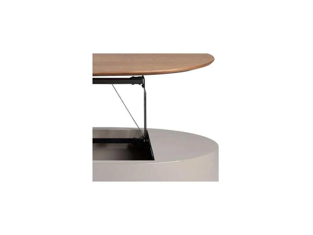 Table Basse Relevable Noyer/Métal - FORDO 4 Table Basse Relevable Noyer/Métal - FORDO – Image 2