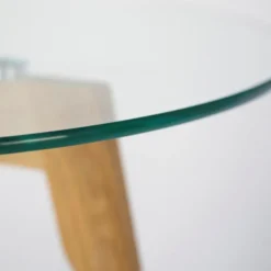 Set De Deux Tables Basses Plateau En Verre Pied En Bois TABA06006 8 Set De Deux Tables Basses Plateau En Verre Pied En Bois TABA06006 -Pas Cher Mobiliora Magasin table basse 12438463