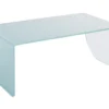 Table Basse En Verre Trempé - Transparent Et Bleu - KINAMI -Pas Cher Mobiliora Magasin table basse 12586441