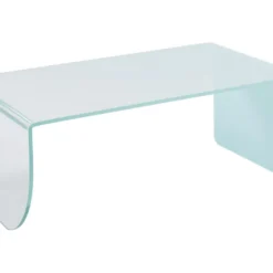 Table Basse En Verre Trempé - Transparent Et Bleu - KINAMI 10 Table Basse En Verre Trempé - Transparent Et Bleu - KINAMI -Pas Cher Mobiliora Magasin table basse 12586443