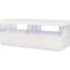 Table Basse Et Luminaire Led - Rectangulaire - En Panneaux De MDF - Blanc - Style Contemporain - L120 X P60 X H45 Cm - BLUE LIGH -Pas Cher Mobiliora Magasin table basse 12586733