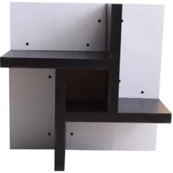 Table Basse Carre Bois Noir Blanc Design Contemporain 35x80x80 -Pas Cher Mobiliora Magasin table basse 12611205