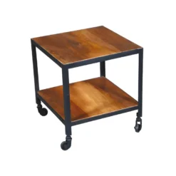 Bout De Canapé En Palissandre Sur Roulettes - DENVER