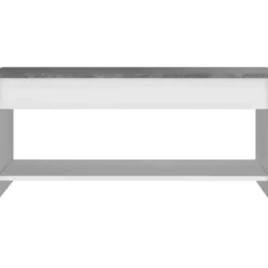 HAPPY Table Basse Relevable - Blanc Et Gris - L 100 Cm -Pas Cher Mobiliora Magasin table basse 12807445