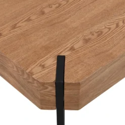 Table Basse En MDF Et Métal - Naturel Et Noir - MANULILA -Pas Cher Mobiliora Magasin table basse 12928955