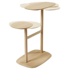 Table D'appoint Double Plateaux Pivotants Swivo Naturel Umbra -Pas Cher Mobiliora Magasin table basse 12973263