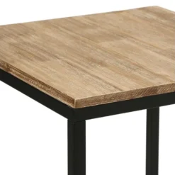 Table D'appoint Pour Votre Salon En Métal Et Bois, Dimensions 42 X42x65cm -Pas Cher Mobiliora Magasin table basse 12988581