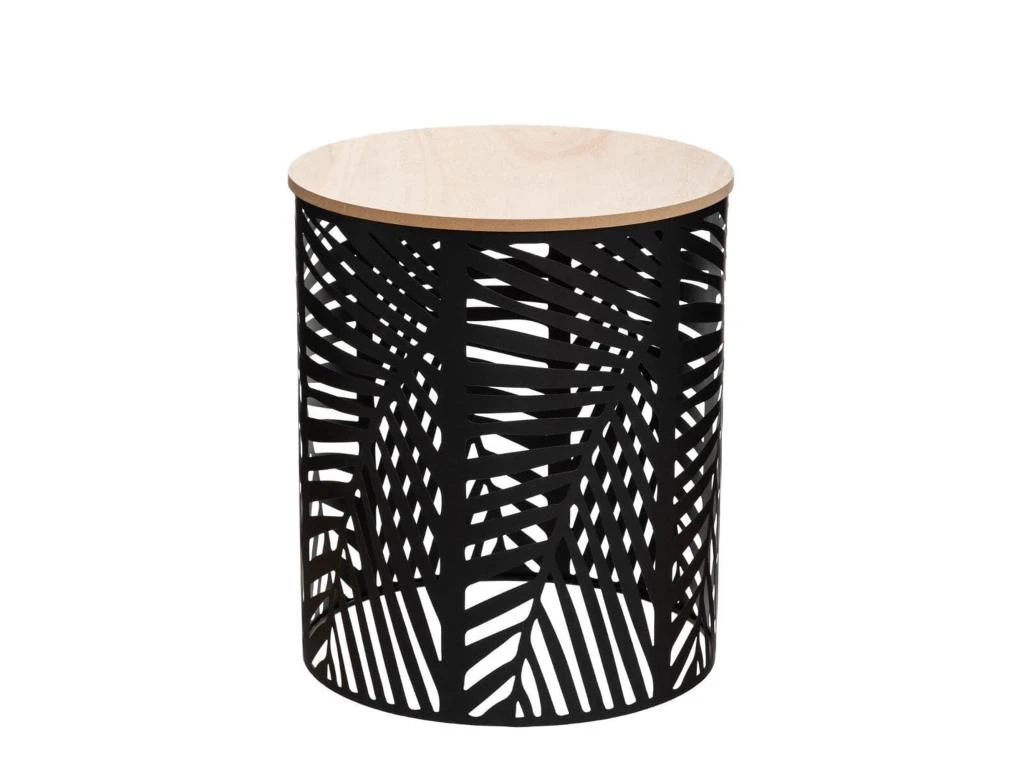 Lot De 2 Tables Basses Noires D'appoint Dimensions : 35x35x40 Cm 5 Lot De 2 Tables Basses Noires D'appoint Dimensions : 35x35x40 Cm – Image 3