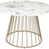 Table À Manger "rayo", Plateau Verre Trempé Effet Marbre, Blanc Dimensions 120x120x75 1 Table À Manger "rayo", Plateau Verre Trempé Effet Marbre, Blanc Dimensions 120x120x75 -Pas Cher Mobiliora Magasin table basse 12988621