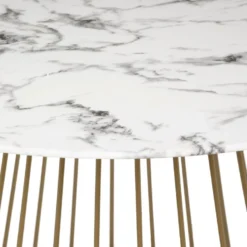 Table À Manger "rayo", Plateau Verre Trempé Effet Marbre, Blanc Dimensions 120x120x75 7 Table À Manger "rayo", Plateau Verre Trempé Effet Marbre, Blanc Dimensions 120x120x75 -Pas Cher Mobiliora Magasin table basse 12988623