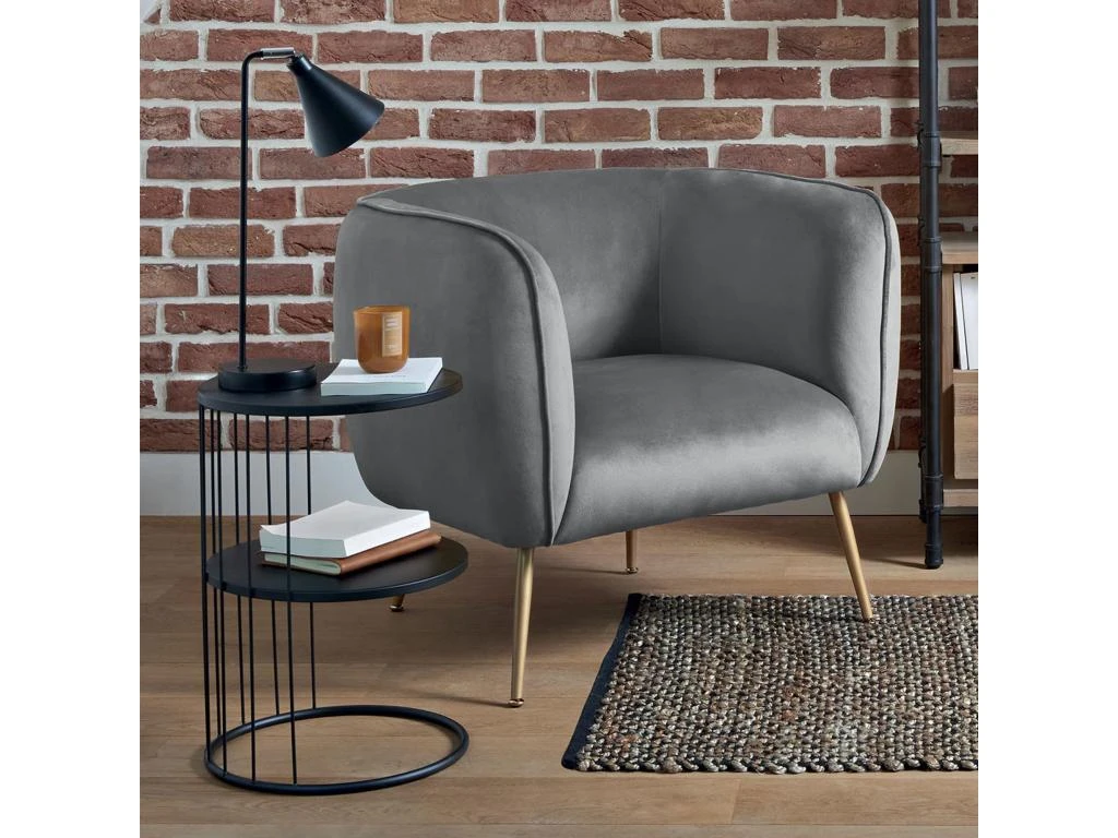 Table Auxiliaire, À La Fois Fonctionnelle Et Esthétique, Couleur Noire, Dimensions D. 36 X H. 52cm 4 Table Auxiliaire, À La Fois Fonctionnelle Et Esthétique, Couleur Noire, Dimensions D. 36 X H. 52cm – Image 2