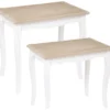 Set De 2 Tables D'appoint Coloris Blanc Dimensions L. 60 X P. 38 X H. 22,5" -Pas Cher Mobiliora Magasin table basse 12988655