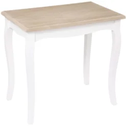 Set De 2 Tables D'appoint Coloris Blanc Dimensions L. 60 X P. 38 X H. 22,5" -Pas Cher Mobiliora Magasin table basse 12988657