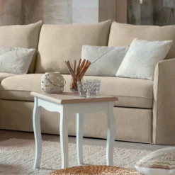 Set De 2 Tables D'appoint Coloris Blanc Dimensions L. 60 X P. 38 X H. 22,5" -Pas Cher Mobiliora Magasin table basse 12988663