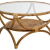 Table Basse Salon, Meuble De Salon En Verre Rattan Farah. Dimensions: 90x90x51 2 Table Basse Salon, Meuble De Salon En Verre Rattan Farah. Dimensions: 90x90x51 -Pas Cher Mobiliora Magasin table basse 12988751