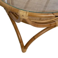 Table Basse Salon, Meuble De Salon En Verre Rattan Farah. Dimensions: 90x90x51 7 Table Basse Salon, Meuble De Salon En Verre Rattan Farah. Dimensions: 90x90x51 -Pas Cher Mobiliora Magasin table basse 12988753