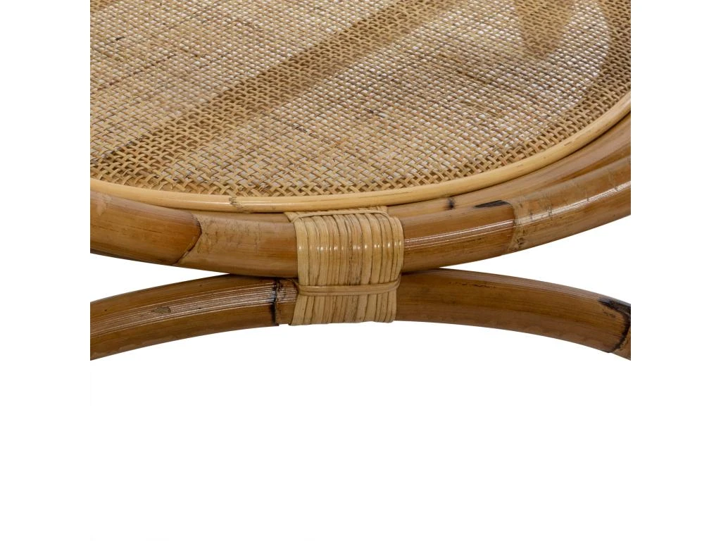 Table Basse Salon, Meuble De Salon En Verre Rattan Farah. Dimensions: 90x90x51 5 Table Basse Salon, Meuble De Salon En Verre Rattan Farah. Dimensions: 90x90x51 – Image 3