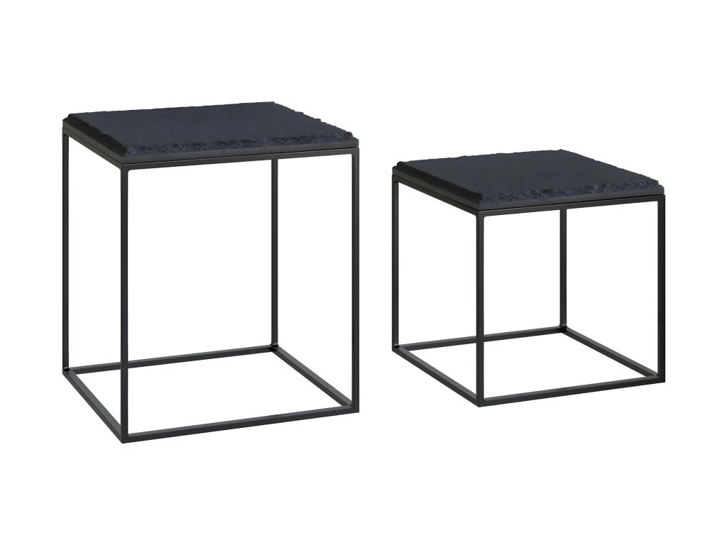 Tables Basses Carrée Patti (lot De 2) 3 Tables Basses Carrée Patti (lot De 2)