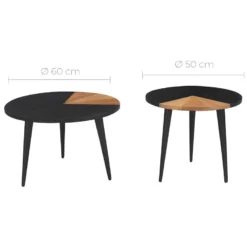 Tables Basses Binôme En Bois D'acacia (lot De 2) 11 Tables Basses Binôme En Bois D'acacia (lot De 2) -Pas Cher Mobiliora Magasin table basse 13000249