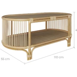 Table Basse Marthe En Rotin -Pas Cher Mobiliora Magasin table basse 13000305