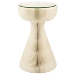 Table D'appoint Pliable Hiro En Carton Blanc D33 Cm