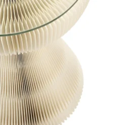 Table D'appoint Pliable Hiro En Carton Blanc D33 Cm -Pas Cher Mobiliora Magasin table basse 13006223