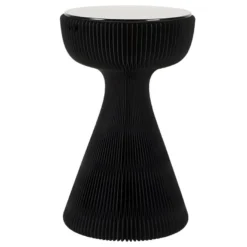 Table D'appoint Pliable Hiro En Carton Noir D33 Cm