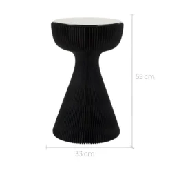 Table D'appoint Pliable Hiro En Carton Noir D33 Cm -Pas Cher Mobiliora Magasin table basse 13006307
