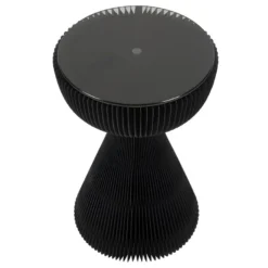 Table D'appoint Pliable Hiro En Carton Noir D33 Cm -Pas Cher Mobiliora Magasin table basse 13006311