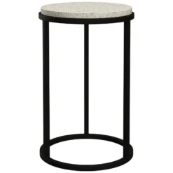 Table D'appoint Ronde Gyda En Terrazzo D30 Cm